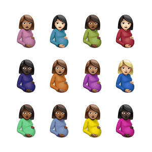 Emoji pregnant women cover artwork