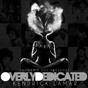 Cover of Kendrick Lamar’s 2010 mixtape Overly Dedicated featuring a close-up portrait of Kendrick against a minimalist dark background.