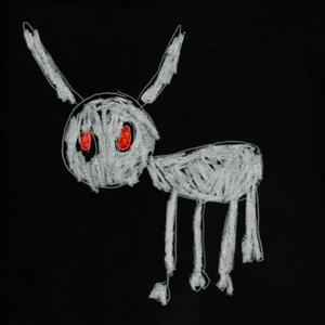 Childlike dog drawing used as album artwork