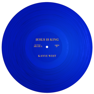 Blue vinyl record minimal cover